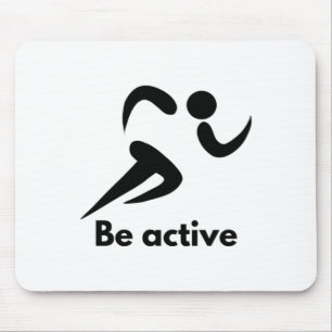 Be Active – Run For Wellness Sticker  Mouse Pad