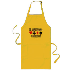 Be Adventurous Play Bridge (Four Card Suits) Long Apron
