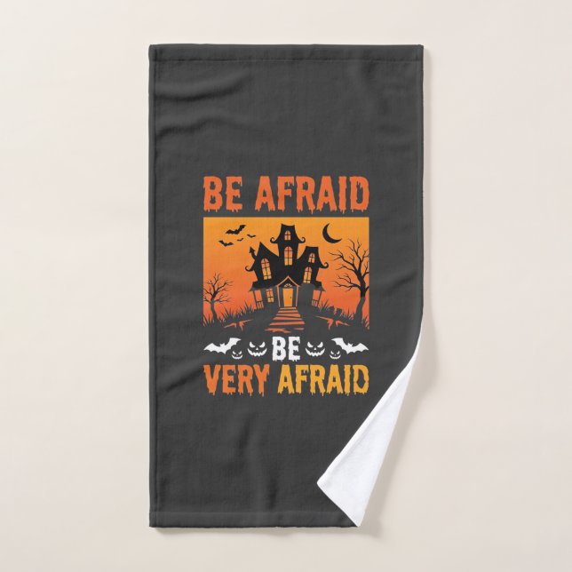 Be Afraid Haunted House Halloween Design Hand Towel (Hand Towel)