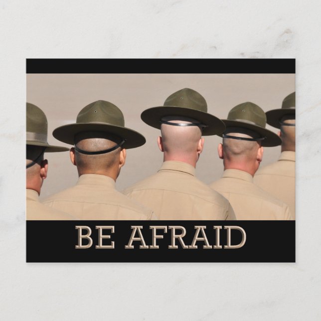 Be Afraid Postcard (Front)