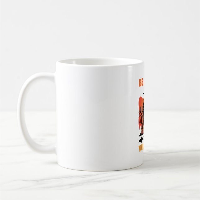 Be Afraid Very Halloween Haunted House Pumpkins_1 Coffee Mug (Left)