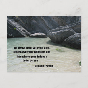 Be always at war with your vices... postcard