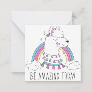 Be Amazing Llama Card