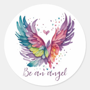 Be an angel  classic round sticker