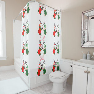 Be and Stay Safe Jingle all the way Christmas Shower Curtain