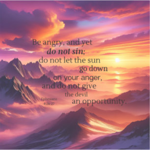 Be Angry and Don't Sin Sticker