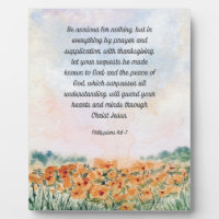 Be Anxious for Nothing Bible Verse Picture 8x10