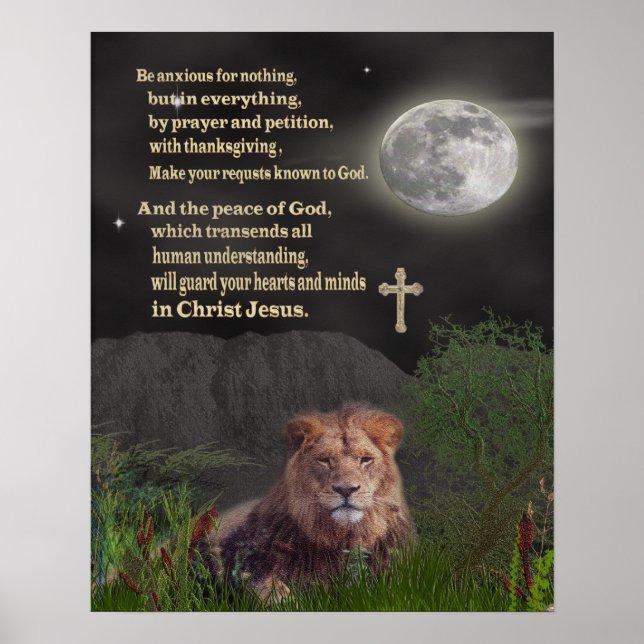 Be anxious for nothing christian poster (Front)