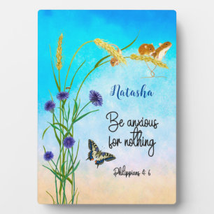 Be anxious for nothing Philippians 4:6 Plaque