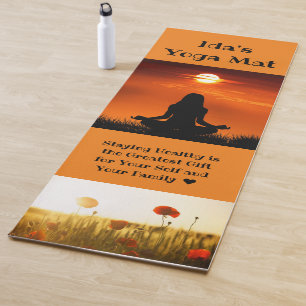 Be at Peace Custom Name and Photo Yoga Mat