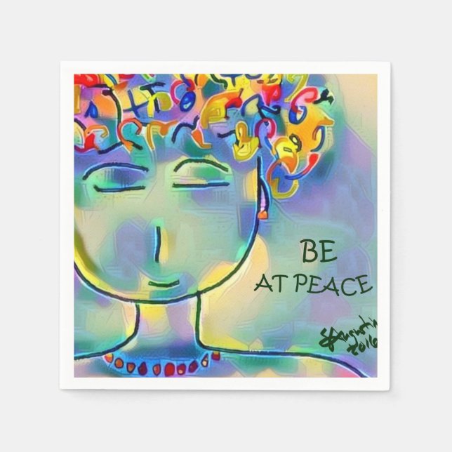 BE AT PEACE - set of 50 custom napkins (Front)