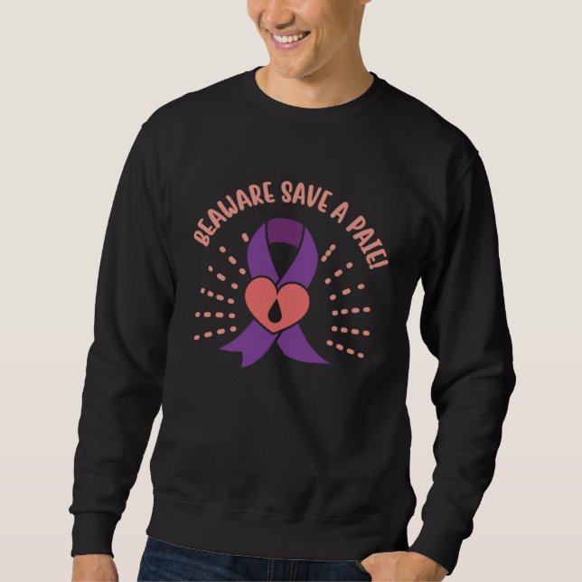 Be Aware Save A Paie Alzheimer s Fighter Memories  Sweatshirt (Front)