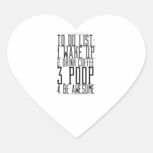 Be awesome black heart sticker