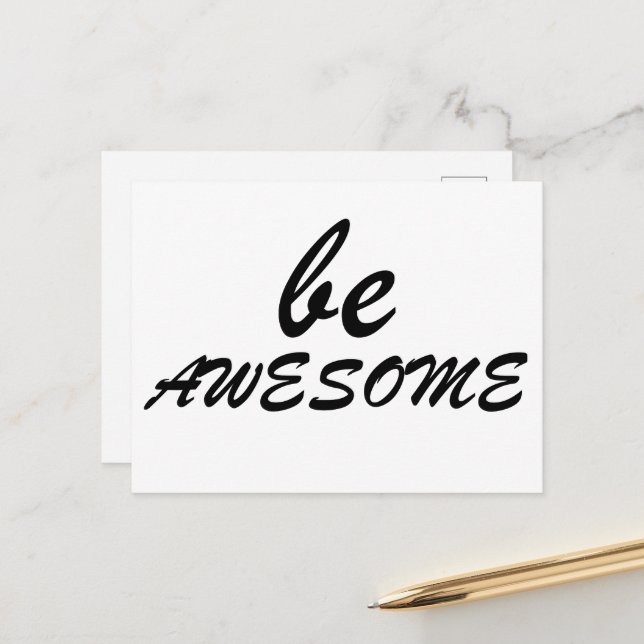 Be awesome postcard (Front/Back In Situ)