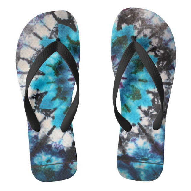 Be Awesome Tie Dye Design Thongs (Footbed)
