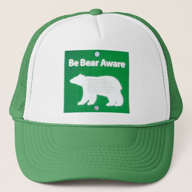 Be Bear Aware Trucker Hat (Front)