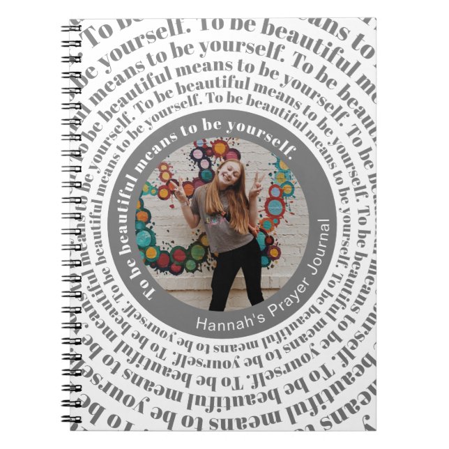 Be Beautiful Be You Custom Photo Prayer Journal (Front)