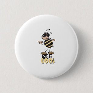 be bee cool 6 cm round badge