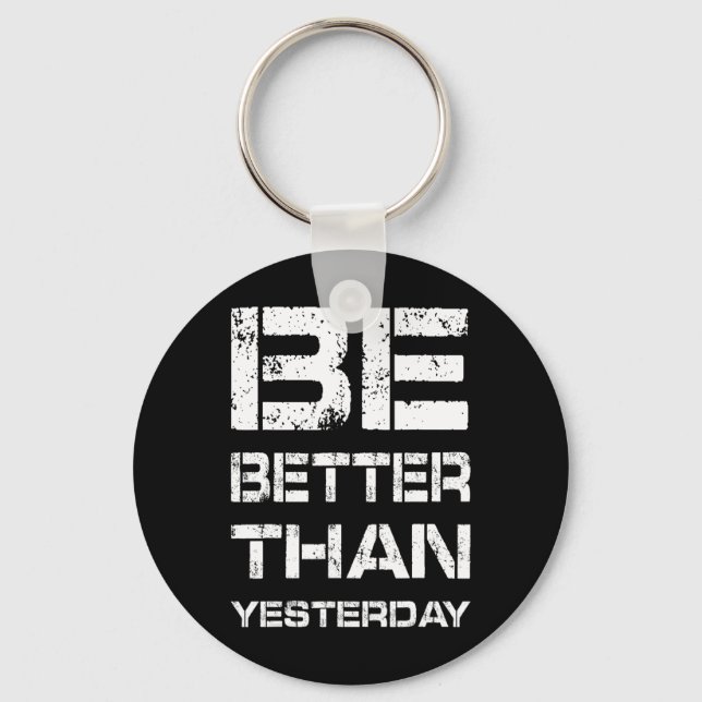 Be Better Workout Gym Motivation Weightlifting Bod Key Ring (Front)
