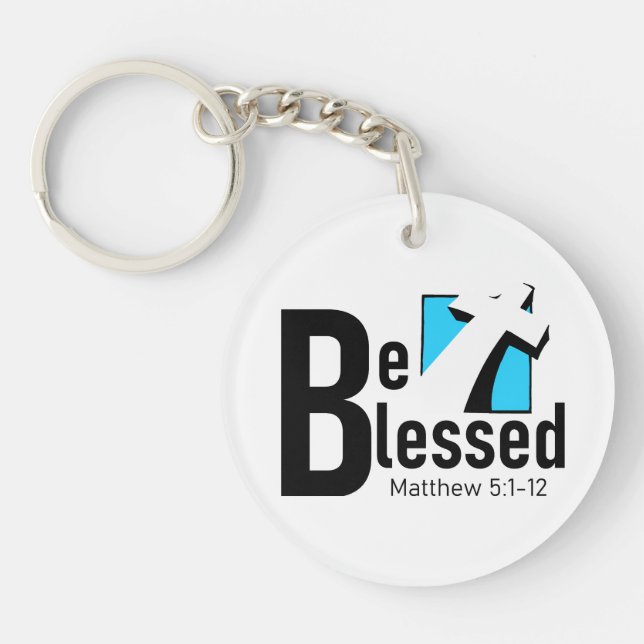 Be Blessed With Cross Keychain (Front)