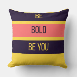 Be Bold — 90s Maximalist Throw Pillow   Retro Bdrm