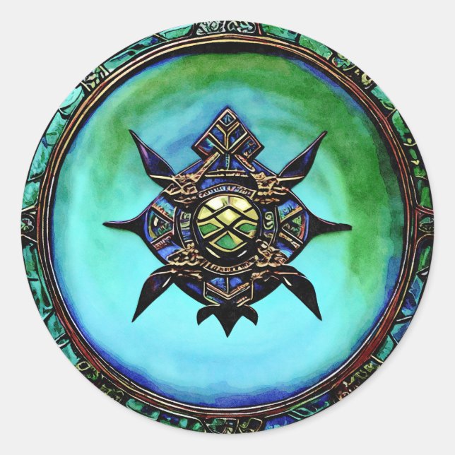 Be bold as a Viking shield, unyielding and strong Classic Round Sticker (Front)