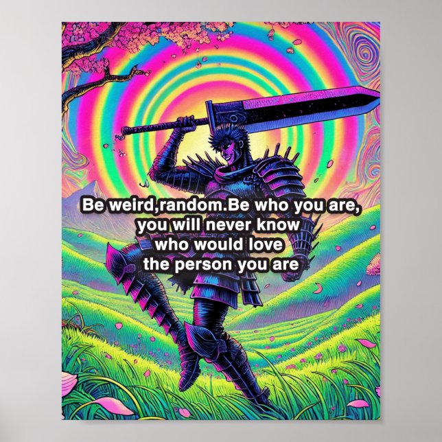 "Be bold, be you" High-quality matte poster paper (Front)