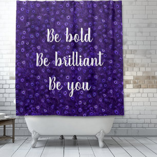 Be Bold Purple Peacock Paradise  Shower Curtain