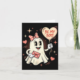 Be boo ghost heart balloon valentine love letter card