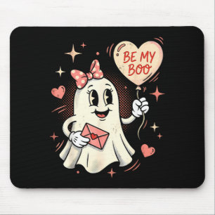 Be boo ghost heart balloon valentine love letter mouse pad
