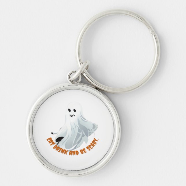 Be Boos Eat Drink And Be Scary Classic  Key Ring (Front)