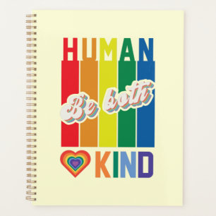 Be Both Human and Kind – Vintage Rainbow-Inspired Planner