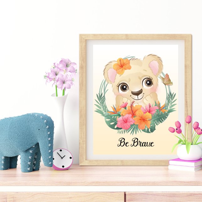 Be Brave Animal Nursery Wall Art (Be Brave Animal Nursery Wall Art)