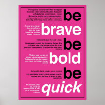 Be Brave. Be Bold. Be Quick. Motivational Quotes