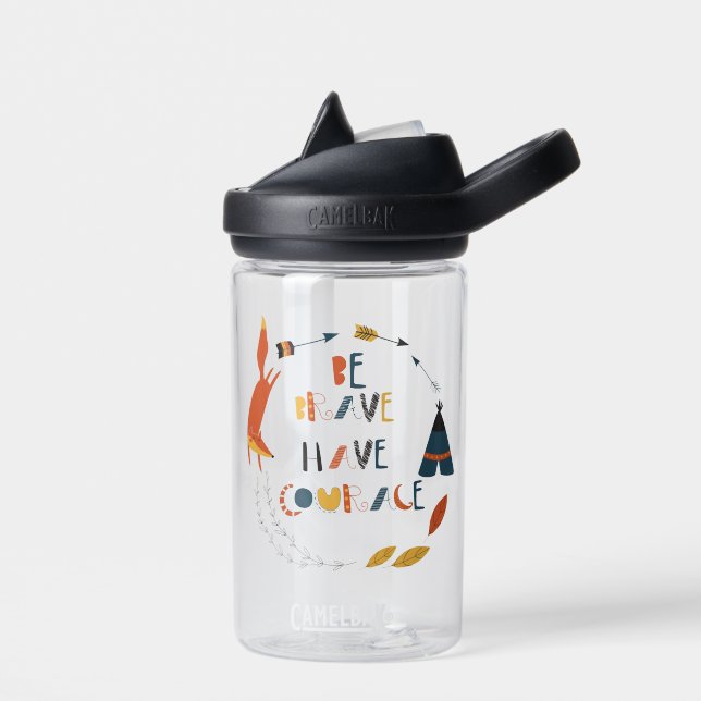 Be Brave Have Courage Fox Water Bottle (Left)