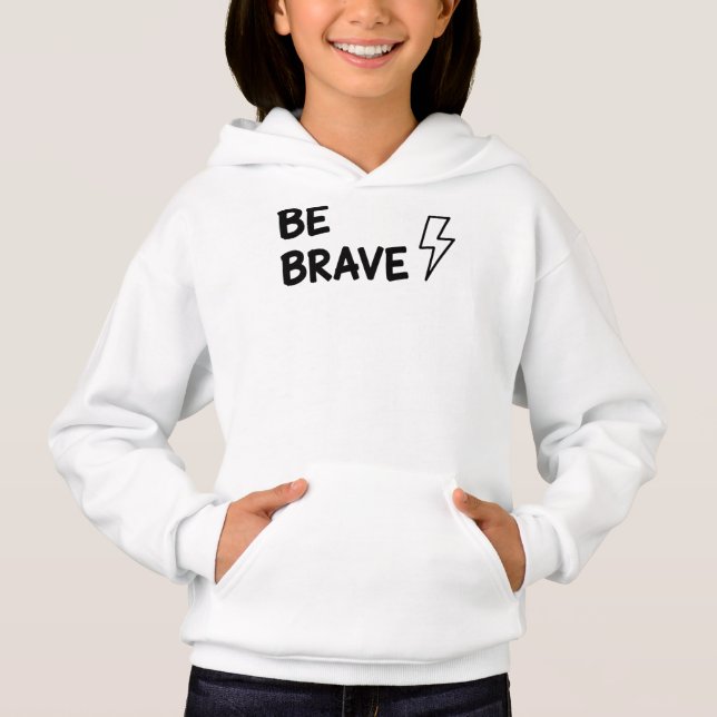 Be Brave Motivational Quote with Lightning Bolt De (Front)