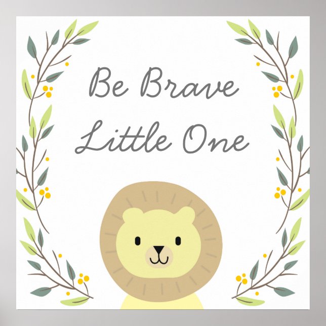Be Brave - Nursery Art Decor (Front)
