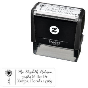 Be Brave Sunflower Personalized Address Self-inking Stamp