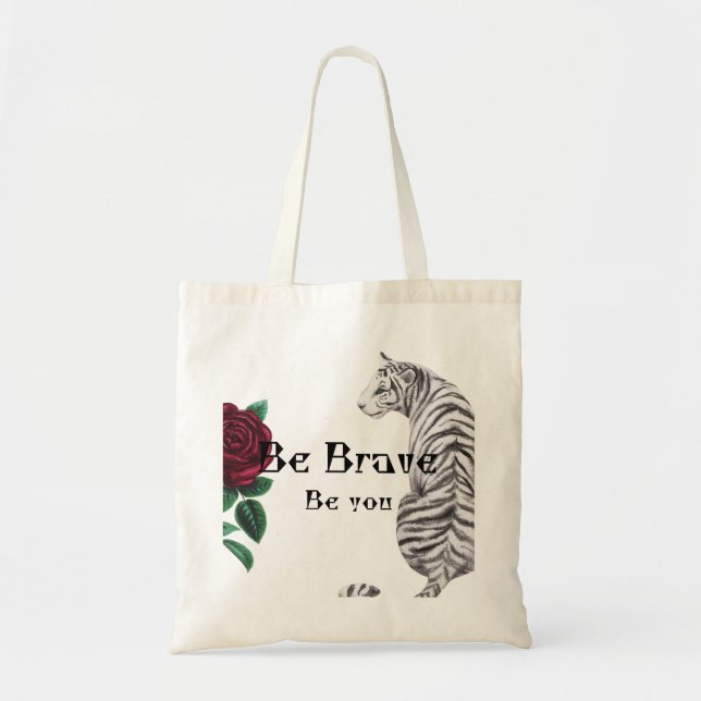 Be Brave Women Hoodie Tote Bag (Front)