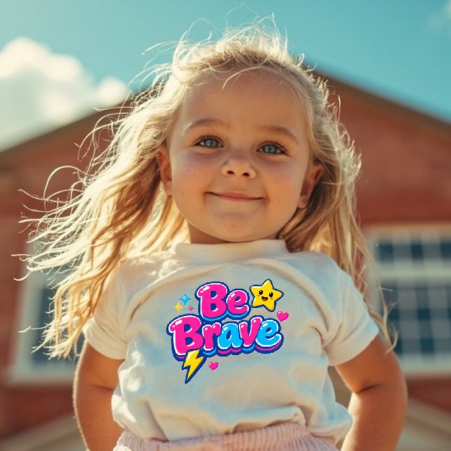 Be Brave Y2K Cute Kids Graphic Tee (Creator Uploaded)