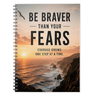💙 Be Braver Than Your Fears Daily Inspiration ✨ Notebook