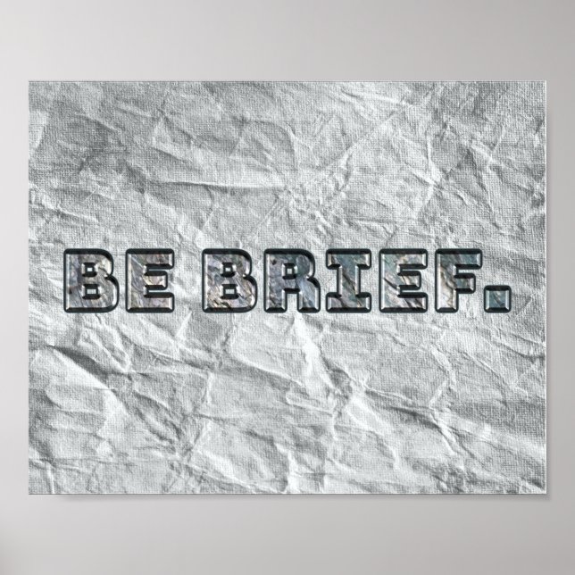 Be Brief. Poster (Front)