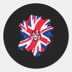 Be British Flag Uk Engli-shirt_1  Classic Round Sticker