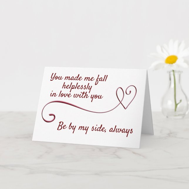 **BE BY MY SIDE ALWAYS** AND MARRY ME CARD (Small Plant)