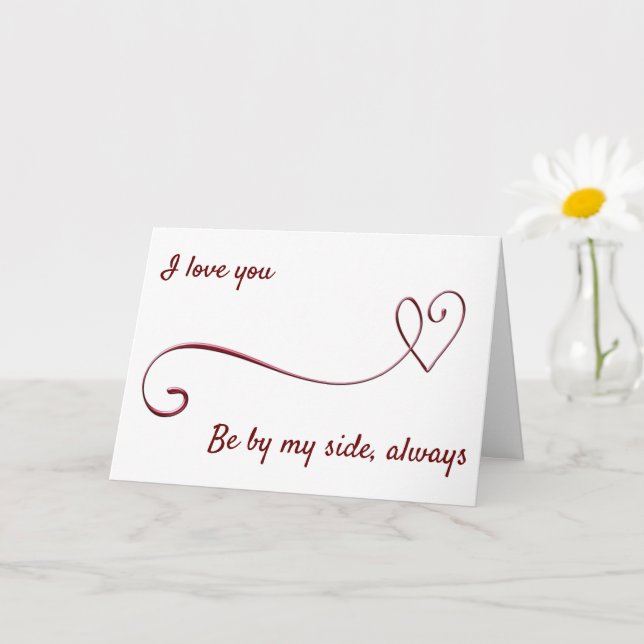 BE BY MY SIDE "FOREVER" & MARRY ME  CARD (Small Plant)
