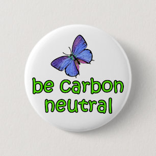 Be Carbon Neutral 6 Cm Round Badge