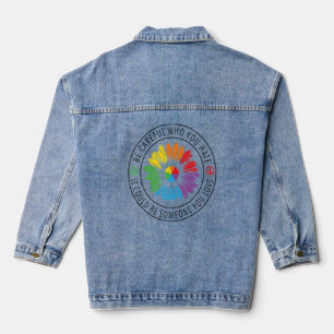 Be Careful Who You Hate Lgbt Pride Denim Jacket