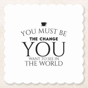 Be change black paper coaster