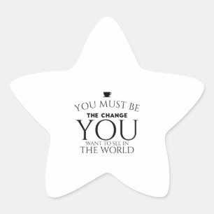 Be change black star sticker