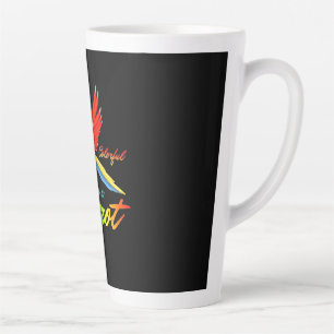 Be Colourful Like A Parrot Latte Mug